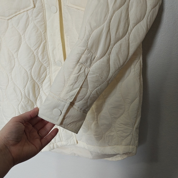 Topshop Quilted Cream Jacket - Picture 9 of 10